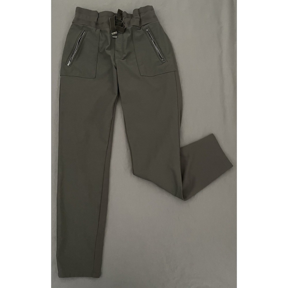 Athleta Headlands Hybrid Pants Women's 10 Gray UPF 50 Hiking Climbing Drawstring